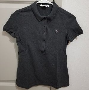 Gray lacoste polo women